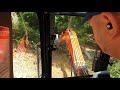 cutting a road with my kubota kx040 4