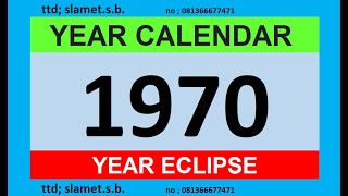 calendar year 1970 #calendar #blog #eclipse #education #music #entertainment #inggeris