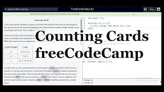 Counting Cards freeCodeCamp JavaScript Tutorial #javascript #freecodecamp #tutorials #coding