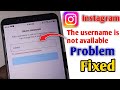 Instagram me username create nahi ho raha | How To Fix Instagram the username is not available