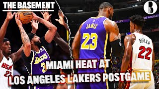 Miami Heat 109 at Los Angeles Lakers 112 Postgame Show | The Basement Sports Network