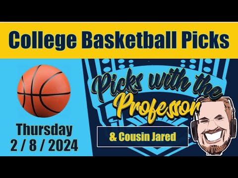 CBB Thursday 2/8/24 NCAA College Basketball Betting Picks & Predictions ...