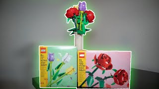 *NEW* LEGO Roses \u0026 Tulip Set | Build and Review! (40460 \u0026 40461)