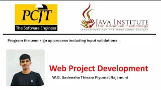 Web Task 2 - Program the user sign up process including input validation