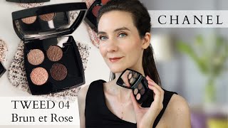 CHANEL 04 TWEED Brun et Rose + EM Cosmetics Everglass Lip Dew Swatches