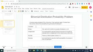 Finding a binomial probability using the TI 84 graphing calculator