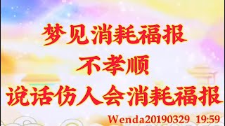 卢台长开示：梦见消耗福报；不孝顺、说话伤人会消耗福报Wenda20190329   19:59