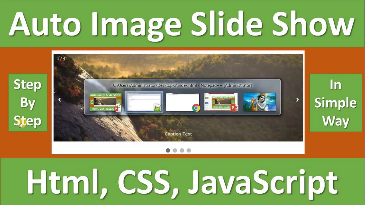 Auto Image Slideshow Using Html Css Javascript Youtube Auto Image Slideshow Using Html Css Javascript Youtube