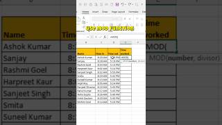 How to calculate working hours in excel #shorts #excelshorts #ytshorts