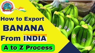 How to Export Banana From India | Banana Export Import Business | Gujarat Exim Training Center |GETC