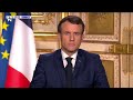 Revoir l'intégralité de l'allocution aux Français d'Emmanuel Macron