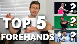 Top 5 Forehands in Tennis - Ultimate ATP Biggest Forehand Chart