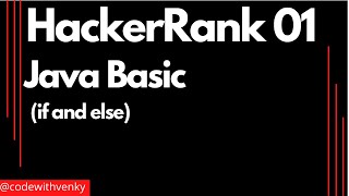 HackerRank Java Basic (If and Else)