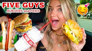 Trying FIVE GUYS For The FIRST TIME Mukbang!