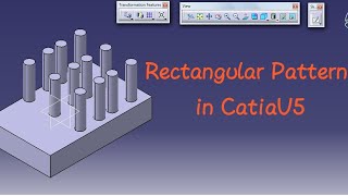CatiaV5 || How to use Rectangular pattern in catia explained in Hindi || Anand Asawa