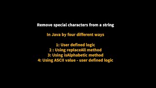 How to remove special characters from a string in Java by four different ways | Java tutorial