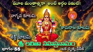 Shri Lalitha Sahasranamam|'Moola mantram' ante emiti?|86,87,88,89va namalaku ardham #lalithadevi