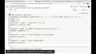 Module3 10 Python Arithmetic Operators
