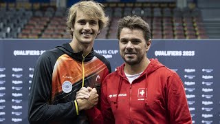 Stan Wawrinka vs  Alexander Zverev Davis Cup 2023