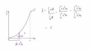 How to find the centroid of the area under a parabola