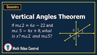 Vertical Angle Theorem | Geometry | Math Video Central