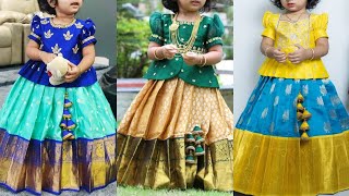 Latest Pattu Pavadai Designs For Girls | Pattu Langa Blouse Designs | Peplum Pattu Sattai Designs