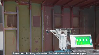 Projection mapping in the shipbuilding industry with different 3D sensors