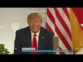 Pressekonferenz mit Angela Merkel und Donald Trump zum G7-Gipfel am 26.08.19