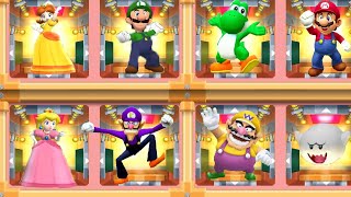 Mario Party 7 - Minigames - 8 Player Ice Battle - Daisy Luigi Yoshi Mario Peach Waluigi (Master Cpu)
