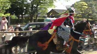 令和5年 砥鹿神社例大祭 流鏑馬試乗式 1往復目（往路）