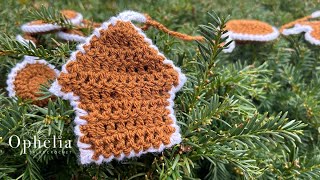 Christmas Ornaments Crochet // Gingerbread House Ornament and Garland