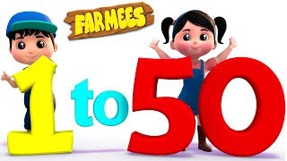1 to 50 numbers song | Big Number Song For Children by Farmees