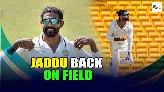 How did Ravindra Jadeja bowl on his comeback on Day 1 of Ranji Trophy fixture against TN? |