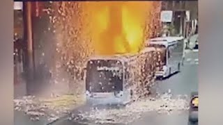 An Electric Bus Caught Fire After Battery Explosion in Paris