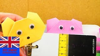 How to make an origami bear bookmark | easy and super sweet | gift ideas | origami