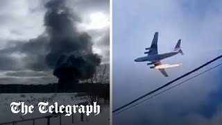 Russian military plane crashes on takeoff