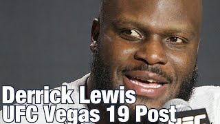 Derrick Lewis addresses late KO shots on Blaydes | UFC Vegas 19 Post