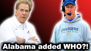 Alabama Football: Nick Saban and the Alabama Crimson Tide add ANOTHER former NFL Coach to the staff!