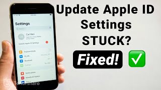 How to Fix Update Apple ID Settings Stuck on iPhone SE 3 - 2022