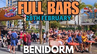 Benidorm - FULL Pubs, Bars \u0026 Terraces!┃Levante Beach, Strip \u0026 Derramador