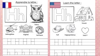 Apprendre la lettre H 🇫🇷 Vidéo Educative 🇺🇸 Learn the Letter H Coloring