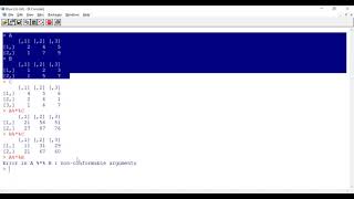 Operasi Perhitungan Matriks dengan software R