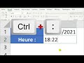 excel raccourcis pour insÉrer la date et l heure automatiquement date du jour et heure actuelle