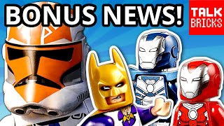 BONUS LEGO NEWS! More Clone Wars Sets?! New LEGO Exclusives! Summer Sets Delayed?! New Marvel Sets!
