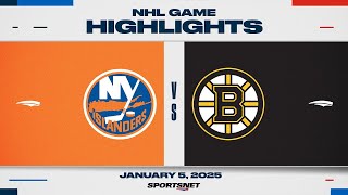 NHL Highlights | Islanders vs. Bruins - January 5, 2025