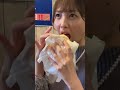 すごい顔でハンバーガーを食べるフリーアナウンサー in 群馬【バスケ大好きアナウンサー】 shorts バスケ bリーグ アナウンサー 女子アナ