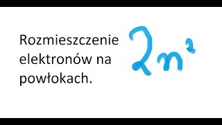 Rozmieszczenie elektronów na powłokach.