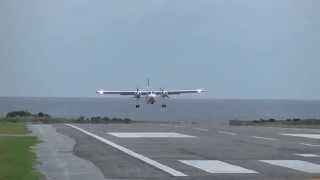 日本一小さかった旅客機 BN-2アイランダー 粟国空港を離陸