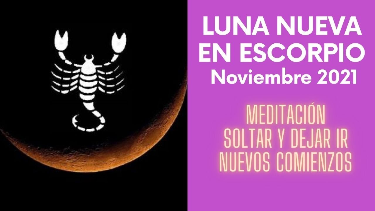 🧘MEDITACION LUNA NUEVA NOVIEMBRE 2021🌙 Luna Nueva En Escorpio👉SOLTAR Y ...