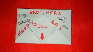 DIY - SURPRISE ORIGAMI CARD FOR BROTHER'S DAY || Pull tab Origami Envelope Card || BROTHER'S DAY